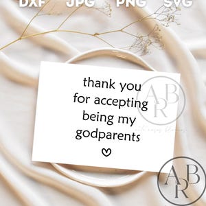 Bedankt peetouders svg | Aanvaarding voorstel peetouders bedanken | PNG | Digitale downloads | Cricut-svg