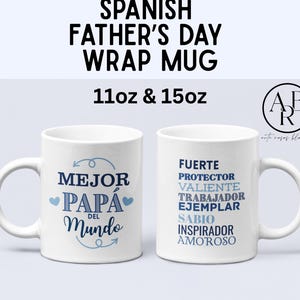 Envoltura para taza del Día del Padre en español PNG / Frases de papá en español / Envoltura para taza en español / Para tazas / Envolturas en español / Envoltura para taza de 11 oz y 15 oz