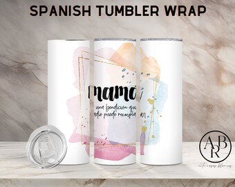 Frases Madres 20oz Skinny Tumbler Wrap Sublimation Design| Spanish Mother's Day| Spanish Mom Wrap for Sublimation | Mama png