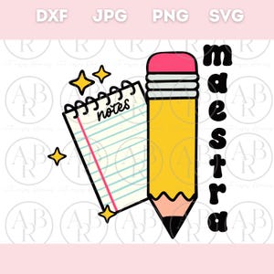 Maestra svg | Maestra en Español svg | Profesora svg | Escolar svg | Digital svg | Maestra png | Cricut svg |