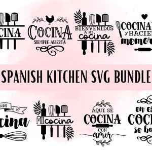 Cocina SVG Bundle | Spanish svg | Paquete de svg | Mi Cocina svg | Cocina Hispana svg | Bienvenidos a mi cocina svg