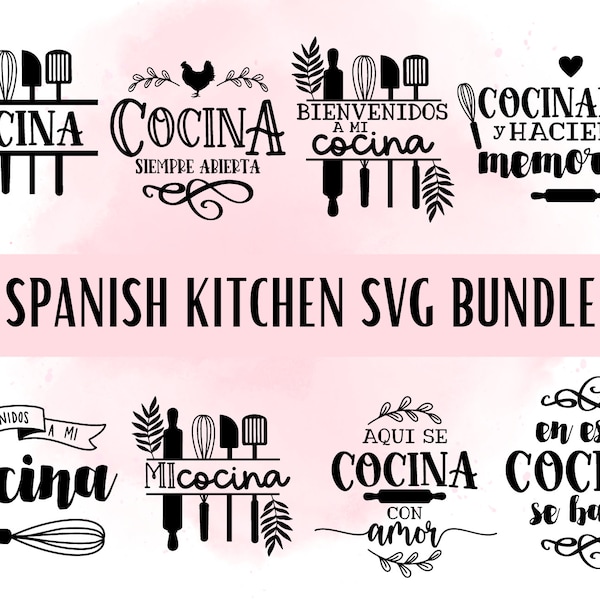 Cocina SVG Bundle | Spanish svg | Paquete de svg | Mi Cocina svg | Cocina Hispana svg | Bienvenidos a mi cocina svg