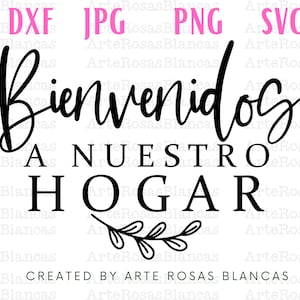 Bienvenidos a Nuestro Hogar svg | Hogar svg | Bienvenidos svg | Bienvenidos a Nuestra Casa svg | Casa png | Hogar png | Spanish svg