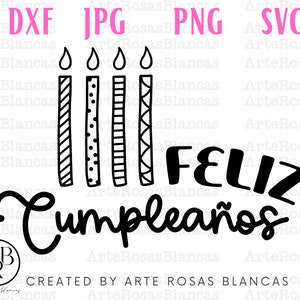 Feliz Cumpleanos svg | svg en espanol | Cumpleanos svg | Fiesta svg | Vectores de Cumpleanos svg | Cumpleanos png| Vectores para Cricut