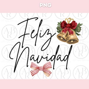 Feliz Navidad PNG | png en Espanol | Noche Buena png | Navidad Sublimacion en Espanol | Digital svg |