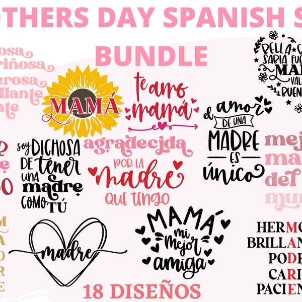 Feliz Dia de las Madres SVG Bundle | Spanish SVG Bundle | Madres svg | SVG Bundle en Espanol | Dia de las Madres svg