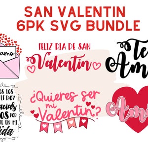 Spanish San Valentin svg Bundle | Spanish svg Bundle | SVG en Español | Bundle de SVG en Español | Amor svg Bundle | San Valentin SVG Bundle