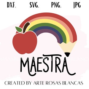 Maestra svg | Profesora svg | Spanish Teacher svg | Spanish svg | Maestra PNG | Spanish Education svg