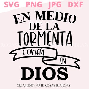 En Medio de la Tormenta Confia en Dios svg | svg Español | svg Spanish | Svg cristianos| Christian svg in spanish | Cristiano svg