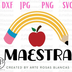 Maestra svg | svg en Espanol | svg de Maestra | Dia del Maestro svg | Maestra png | Educacion svg | Escolar svg | Profesora svg |