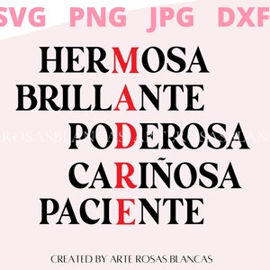 Caractéristiques de Una Madre svg | Svg MADRE | Svg Dia de las Madres | Maman svg | Amor une maman svg | Svg espagnol | svg en espagnol