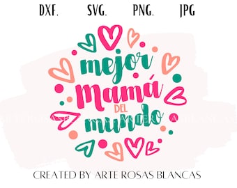 Grote Mama del Mundo-svg | Spaanse SVG | Spaanse Moederdag SVG | Feliz Dia de las Madre-svg | Moeders SVG | Mama-svg | Amor-svg