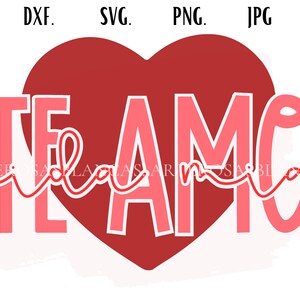Te Amo Vida Mia SVG | Svg San Valentin | Hiszpański Valentine SVG | Corazon SVG | Amor SVG | Frases de Valentin svg | Frases de Amor svg