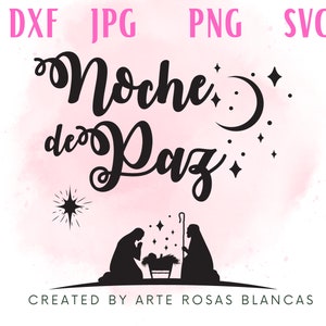 Noite De Paz svg | SVG espanhol | Navidad svg | Noche Buena svg | SVG latino |