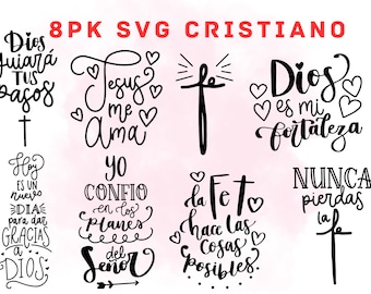 Frases Cristianas svg | svg en Espanol | Frases Religiosas svg | Paquete de svg en Espanol Religiosos | Religioso png | Cristiano png