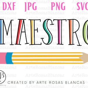 Maestro svg | Maestro en Español svg | Dia del Maestro png | Maestro de Español svg | Diseños Maestros png svg | Diseños para Profesor svg