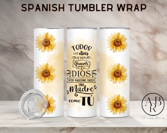 Frases Madres 20oz Skinny Tumbler Wrap Sublimation Design| Spanish Mother's Day| Spanish Mom Wrap for Sublimation | Mama png