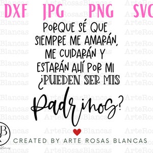 Propuesta Para Padrinos-svg | Padrinos-svg | Madrina-svg | Puedes Ser mi Padrino-svg | Puedes ser Mi Madrina-svg | Spaanse SVG | Latino-svg