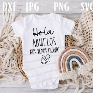 ホラ アブエロス ノス ヴェモス プロント svg |スペイン語 svg|ヌエボ ベベ svg |レシエン・ナシド SVG |エンバラゾ svg | pngとスペイン語