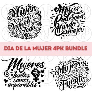 Dia de la Mujer svg-bundel | PNG | Svg en Español | Marzo 8-svg | Dia de La Mujer Internacional Paquete de svg en png