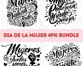 Dia de la Mujer svg Bündel | PNG | SVG und PNG | Marzo 8 svg | Dia de La Mujer Internacional Paket de svg und png