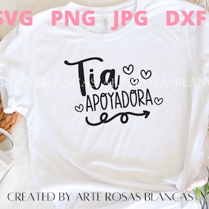 Tia Apoyadora svg | Tia svg | Familia svg | Sobrina svg | Tia Favorita svg | Mejor Tia del Mundo svg