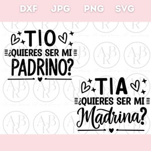 Propuesta Para Padrinos-svg | Tio-svg | Tia-svg | Puedes Ser mi Padrino-svg | Puedes ser Mi Madrina svg | Spaanse svg | Latino-svg