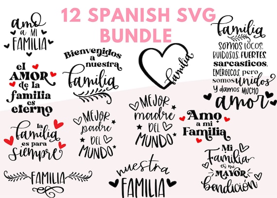 Spanish Family SVG Bundle Spanish Family Svg Frases De Etsy