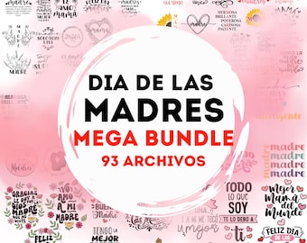 Dia de las Madres Mega Bundle svg | SVG en espanol | 93 svg Archivos y PNG en espanol para dias de las madres | cricut svg | paquete png