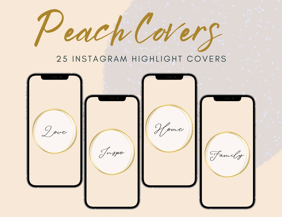 25 Peach Instagram Highlight Covers Instagram Highlight Etsy