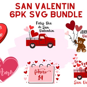 Spanish San Valentin svg Bundle | Spanish svg Bundle | SVG en Español | Bundle de SVG en Español | Amor svg Bundle | San Valentin SVG Bundle