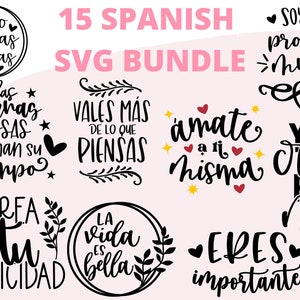 Spanish SVG Bundle | Spanish svg | Frases Positivas svg | Mujer Virtuosa svg | Salud Mental svg | Frases svg Espanol | Spanish Bundle svg