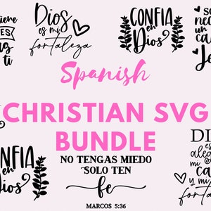 20 Spanish Christian SVG Bundle | Spanish svg Bundle | Frases Cristianas SVG Bundle | Frases Biblicas svg | Spanish svg