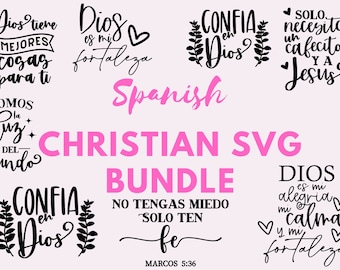 20 Spanish Christian SVG Bundle | Spanish svg Bundle | Frases Cristianas SVG Bundle | Frases Biblicas svg | Spanish svg
