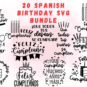 Feliz Cumpleanos svg | svg cumpleanos | pacote svg de Cumpleanos | svg em espanhol | Cumpleanos svg em espanhol | Pacote svg Cumpleanos