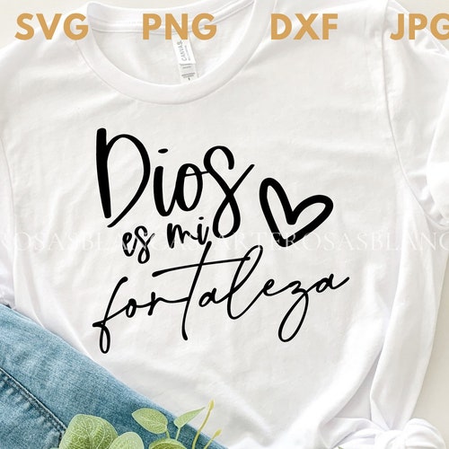 Dios Es Mi Fortaleza Svg Frases Cristianas Svg Frases - Etsy