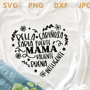 Feliz Dia das Mães svg | SVG espanhol | SVG do dia das Mães em espanhol | Características de uma Madre svg | Mamãe SVG