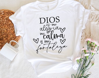 Dios es mi alegria, mi calma y mi fortaleza svg | Spanish svg | Frases Religiosas svg | Frases Cristianas svg | svg en Espanol