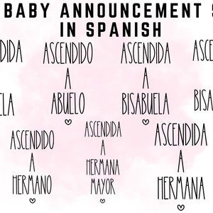 Baby Announcement svg Spanish | Pregnancy Announcement in Spanish svg | Spanish SVG Bundle | Spanish Pregnancy svg Bundle | Onesie svg