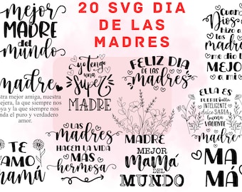 Dia de las Madres svg Bundle | Paquete svg | Madres png | Feliz Dia de las Madres svg | Dia de las Madres png | png espanol | svg en Espanol