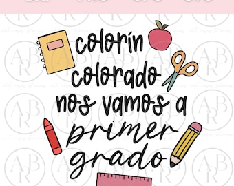Colorin Colorado Nos Vamos Para Primer Grado svg | Spanish First Grade svg | Spanish png | Spanish Graduation svg | Kids Cute Spanish svg