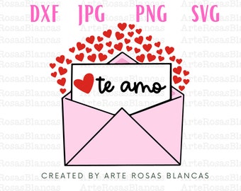 Te Amo svg | Feliz Dia de San Valentin svg | Amor png | svg en Espanol | svg de Amor png | San Valentin png | Valentin svg