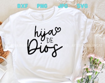 Hija de Dios svg | Spanish svg | Frases Cristianas svg | Frases Religiosas svg | Frases Positivas svg | Frases Religiosas en Espanol svg