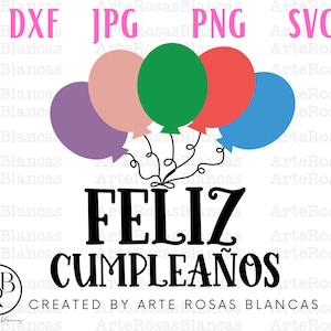 Feliz Cumpleanos svg | Felicitaciones svg | svg en Espanol | Cumpleanos svg en Espanol | Cumpleanos vectores svg | Cumpleanos png