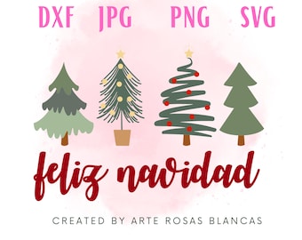 Feliz Navidad svg | Navidad svg | svg en espanol | Feliz Navidad png | Noche Buena png | Navidad png