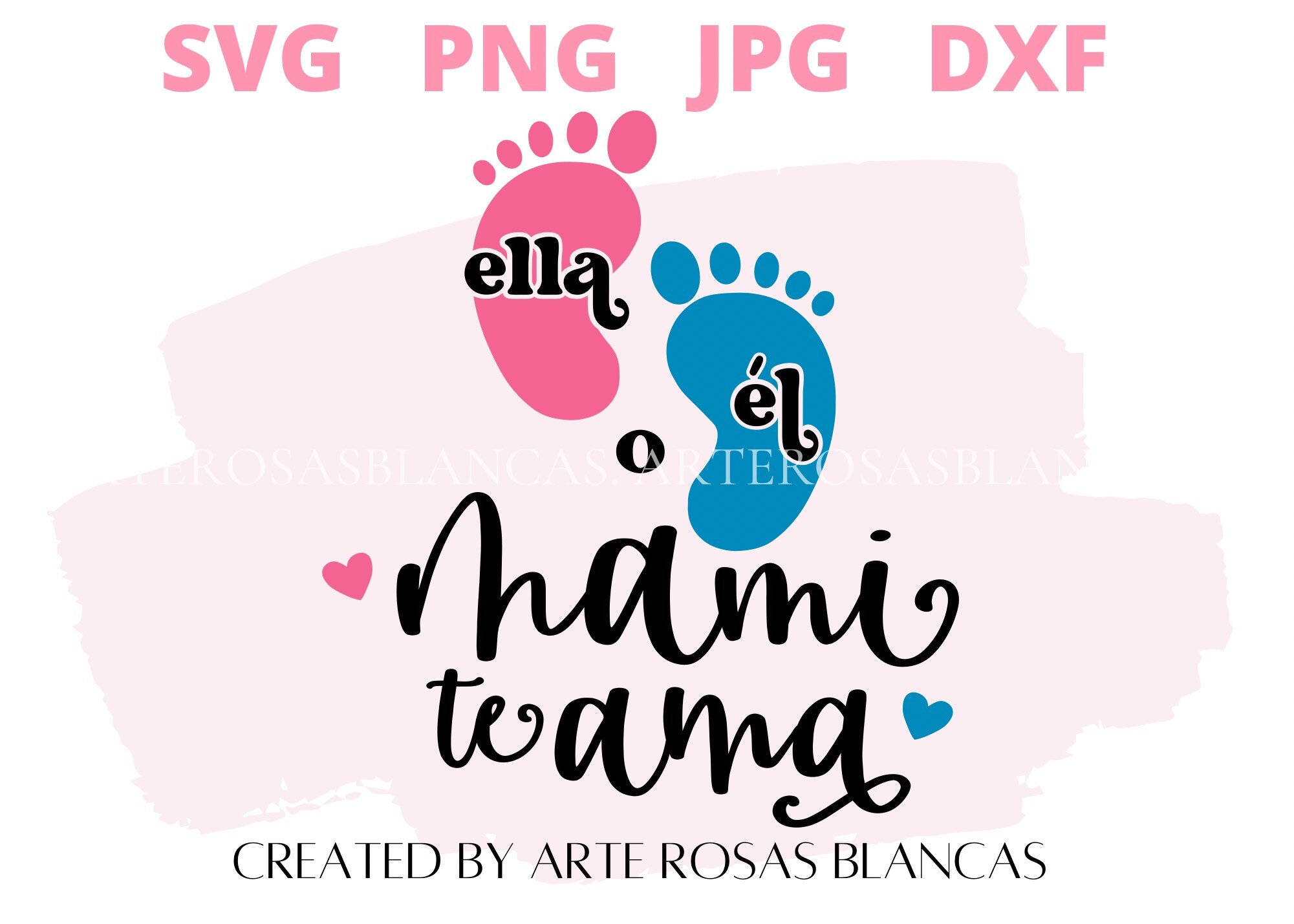 Ella O El Mami Te Ama Svg Spanish Gender Reveal Svg - Etsy