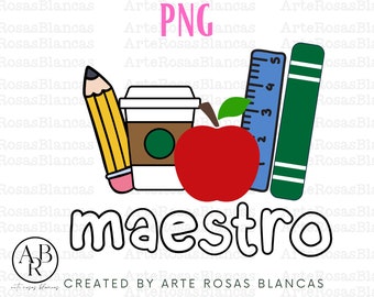 Feliz Dia del Maestro PNG | PNG en Espanol | Diseños de Maestro png | Maestro png | Fondo Transparente | Profesores png | Dia del Profesor