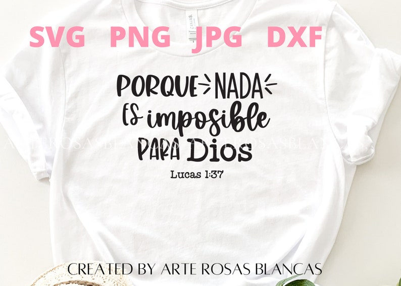 Porque Nada Es Imposible Para Dios Svg | Frases Positivas Svg | Frases ...