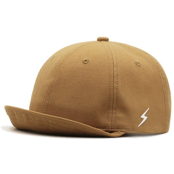 Large Head Up-turn Peak Snapback Hat Man Woman 5CM Short Brim Baseball Cap 55-60cm 60-65cm