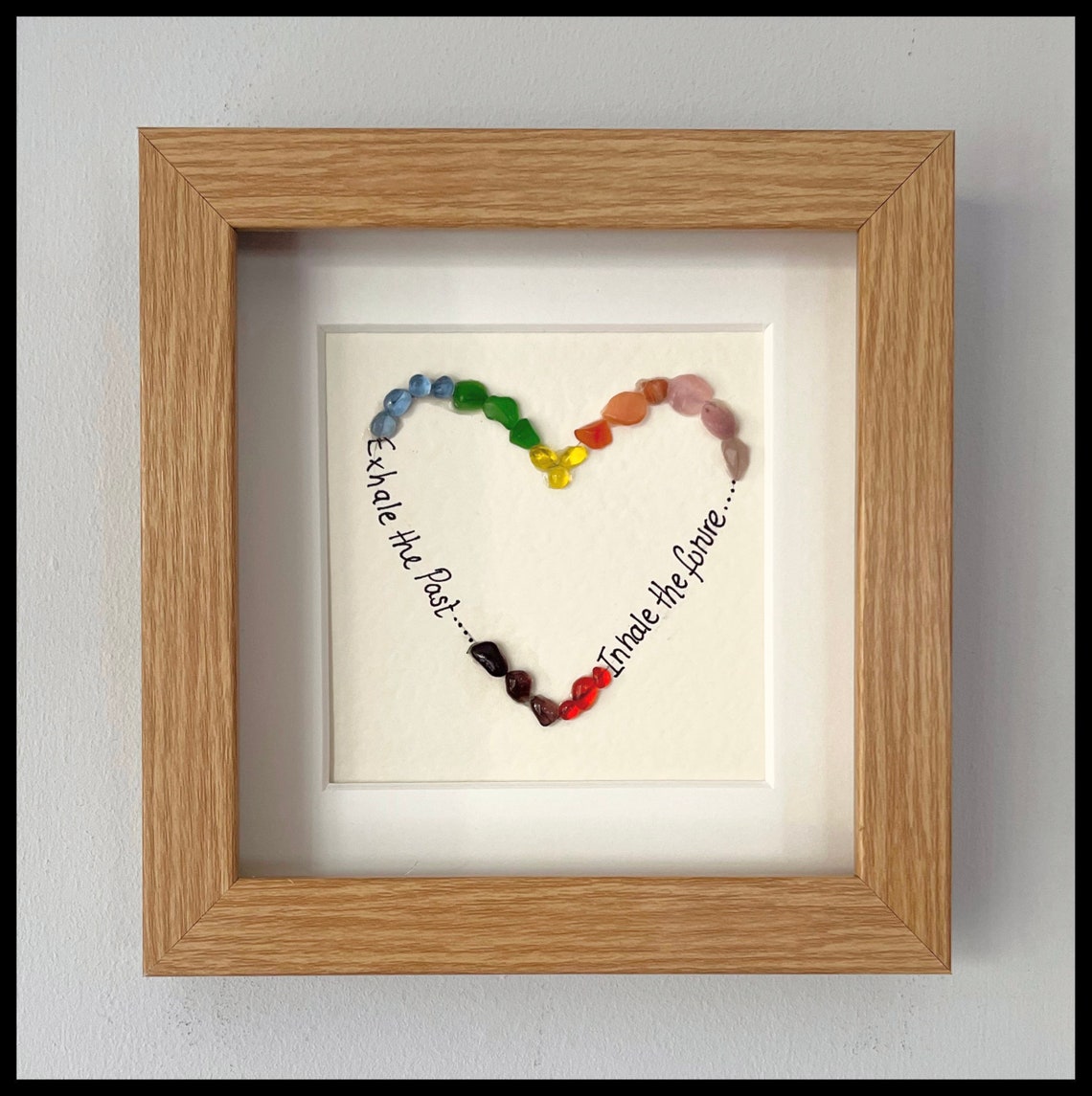Heart Sea Glass Picture - Etsy UK